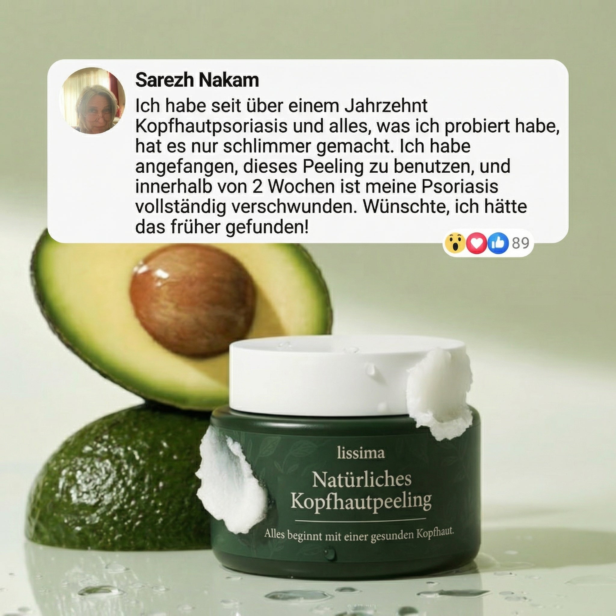 LISSIMA Natürliches Kopfhautpeeling – bei schuppiger, juckender und gereizter Kopfhaut