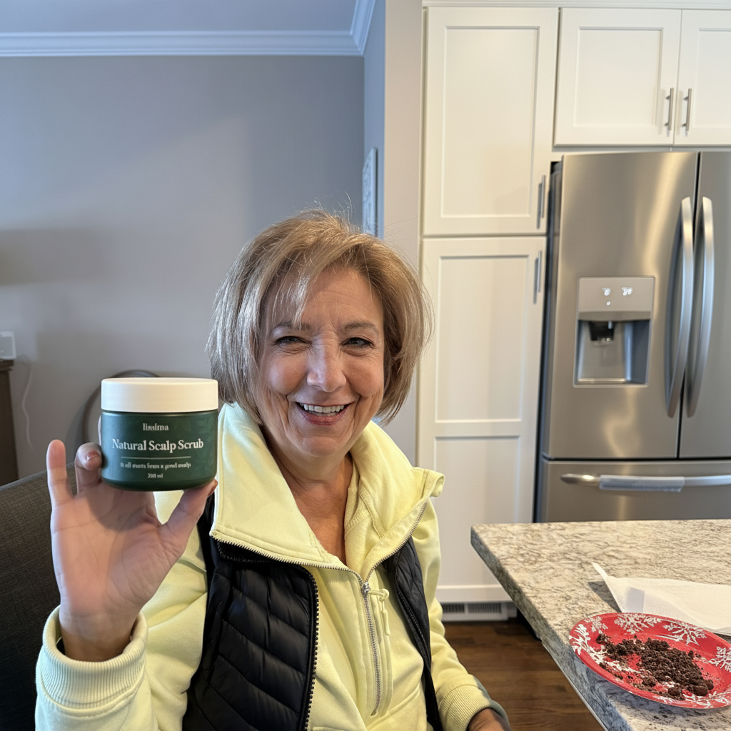 Lissima customer with calm, healthy scalp
